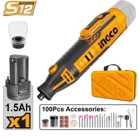 12V 1/8" Portable Lithium-Ion Grinder + 100PCS Accessories CMGLI12011 ING-PT