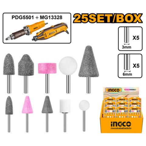 10 Pcs/Set Accessories Mounted Stone for Mini Die Grinder and Mini Grinder AKB1001 ING-AC