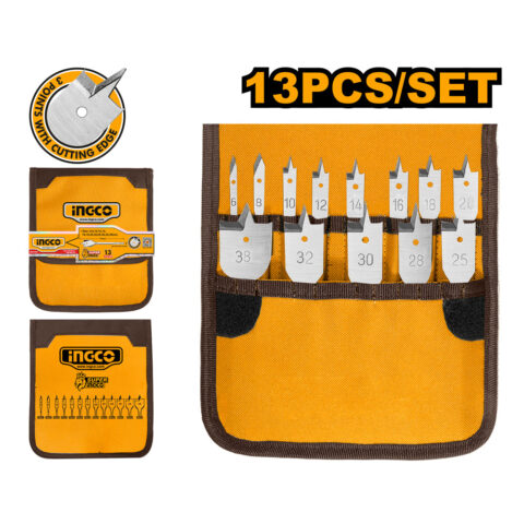 13 Pcs / Set Flat Wood Drill Bits AKD41301 ING-AC