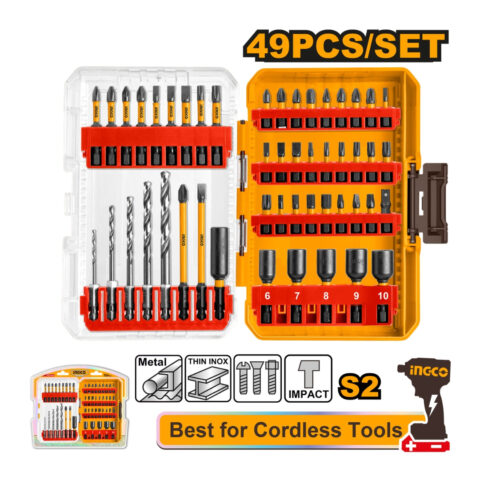 Ingco Industrial 49PCS/Set S2 Steel Impact Screwdriver Bits Set AKDL24906 ING-HT