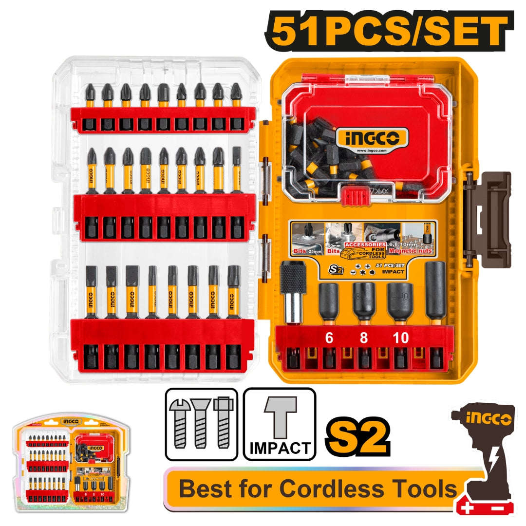 51PCS/SET Impact Screwdriver Bits Set AKDL25106 ING-AC