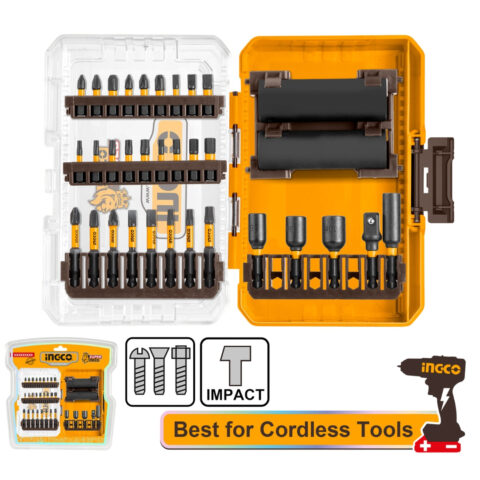 Ingco  Industrial 33PCS/Set S2 Steel Impact Screwdriver Bits Set AKDL63306 ING-HT