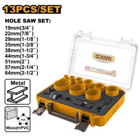 13PCS/Set Bi-Metal Hole Saw Set with Case AKH0132 ING-AC