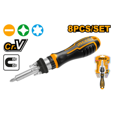 8 Pcs Ratchet Driver Screwdriver Set AKISD0808 ING-AC