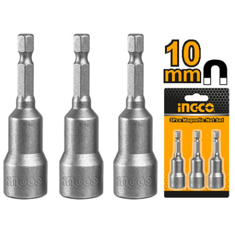 3 Pcs 10mm Industrial Magnetic Nut Setter Set AMN1031 ING-CO