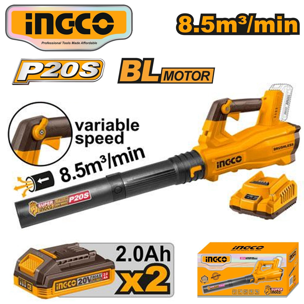 Brushless Motor Lithium-Ion Cordless Blower 20V P20S CABLI20323 ING-COR - Image 2