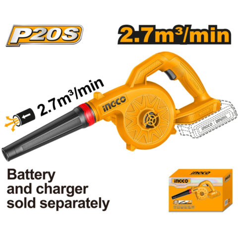 Ingco Lithium-Ion Cordless Blower 20V No-load speed: 18,000rpm CABLI2078 ING-CT