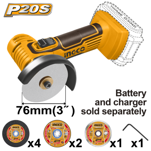 P20S/20V Lithium-Ion Cordless Multi-functional Mini Cut-Off Machine Tool CAGLI76012 ING-COR