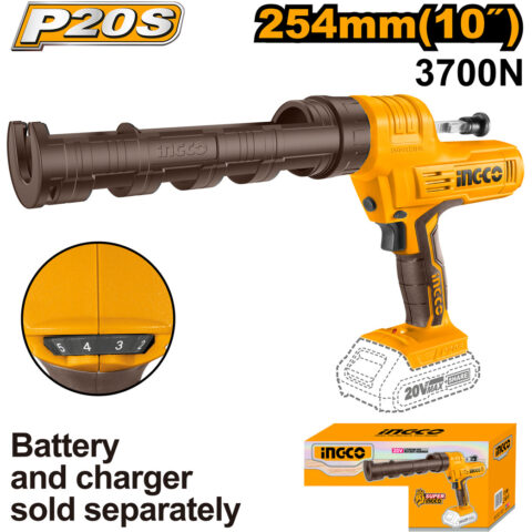 P20S Cordless Li-Ion Caulking Gun 20V CCGLI2001 ING-COR