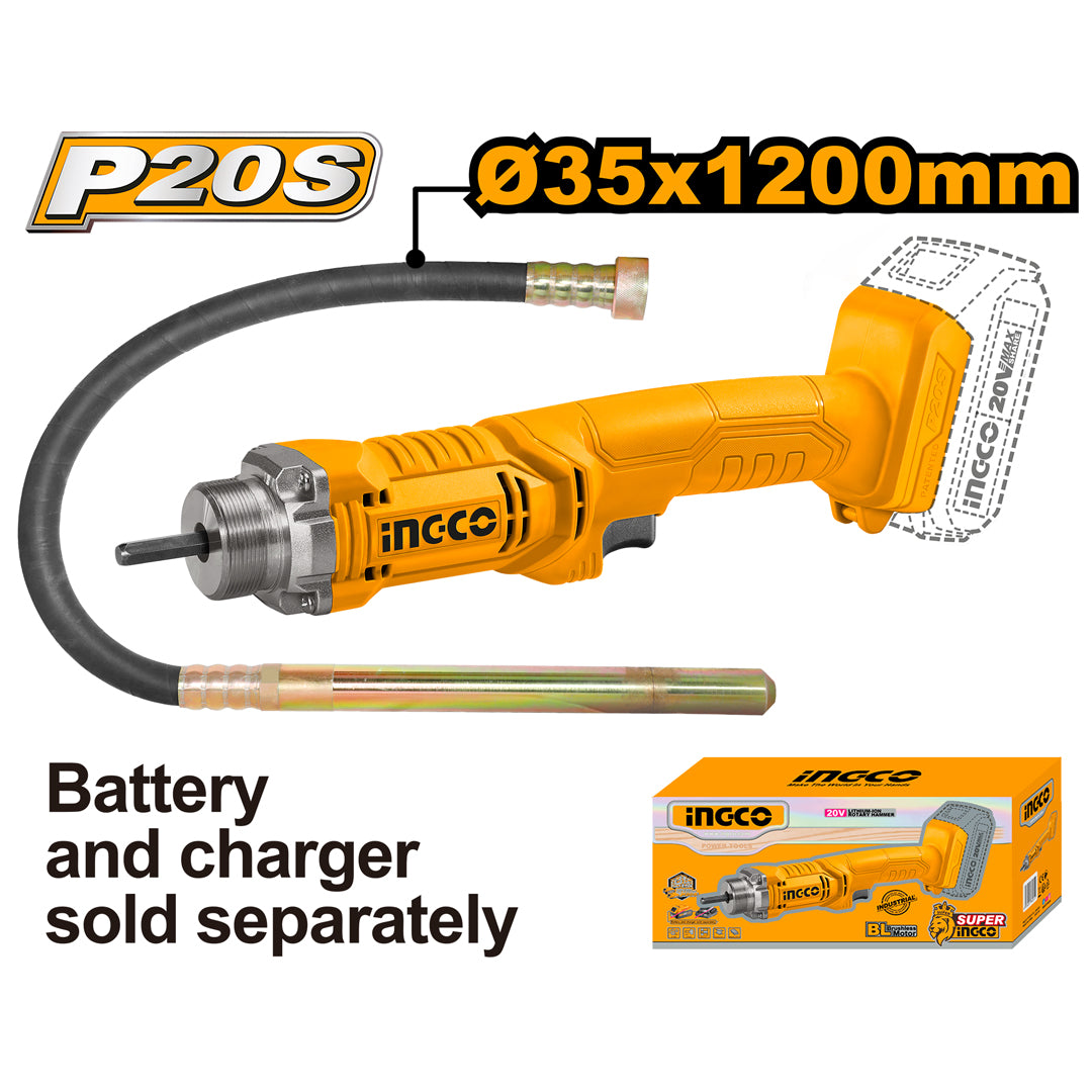 P20S 20V Cordless Lithium-Ion Concrete Vibrator CCVLI202301 ING-COR