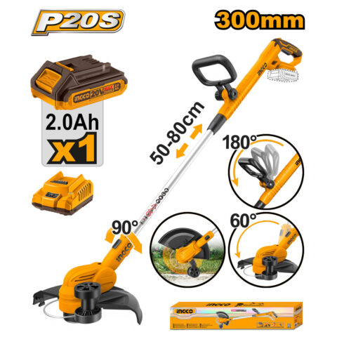 Ingco P20S 20V Cordless Lithium-Ion Grass Trimmer 20V CGTLI20328 / CGTLI203285 ING-CT
