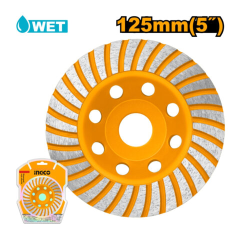 Ingco 125mm(5inches) Diamond Cup Wheels Disc (SOLD PER PIECE) CGW011251 ING-HT