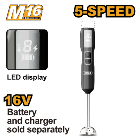 16V/M16 100W Lithium-Ion Cordless Hand Blender CHB047K/CHB048K ING-COR