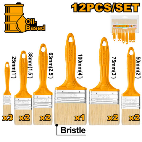 12 pcs paint brush set for oil based paint chptb78601201 ING-CT