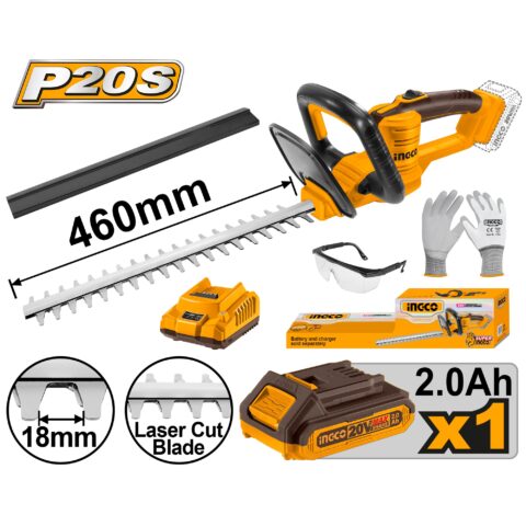 P20S 20V Cordless Lithium-Ion Hedge Trimmer CHTLI20461 ING-GT