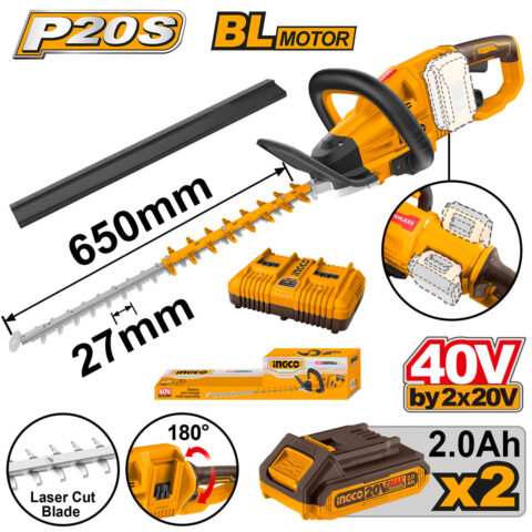 P20S 20V Lithium-Ion Cordless Hedge Trimmer CHTLI400282 ING-GT