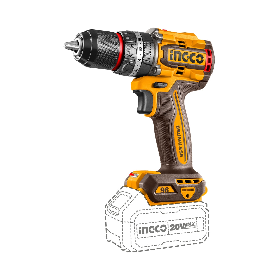 P20S/20V Lithium-Ion 96NM Cordless Brushless Motor Impact Drill CIDLI20968/CIDLI209681 ING-CT