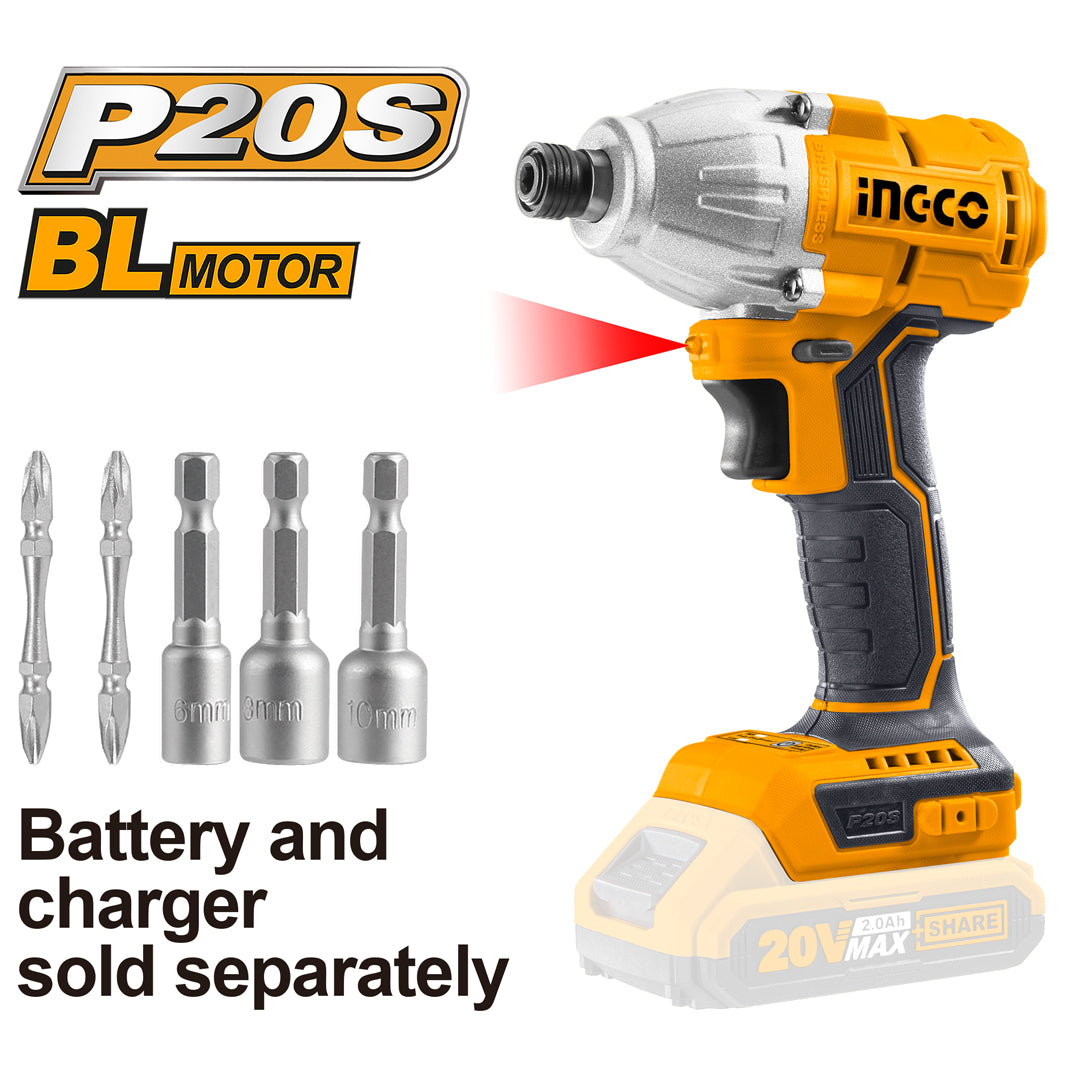 P20S 20V Cordless Lithium-Ion Impact Driver CIRLI20030 ING-COR