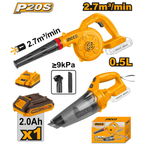 P20S/20V 2PCS Combo Kit with Lithium-Ion Cordless Blower COSLI240998 ING-COR