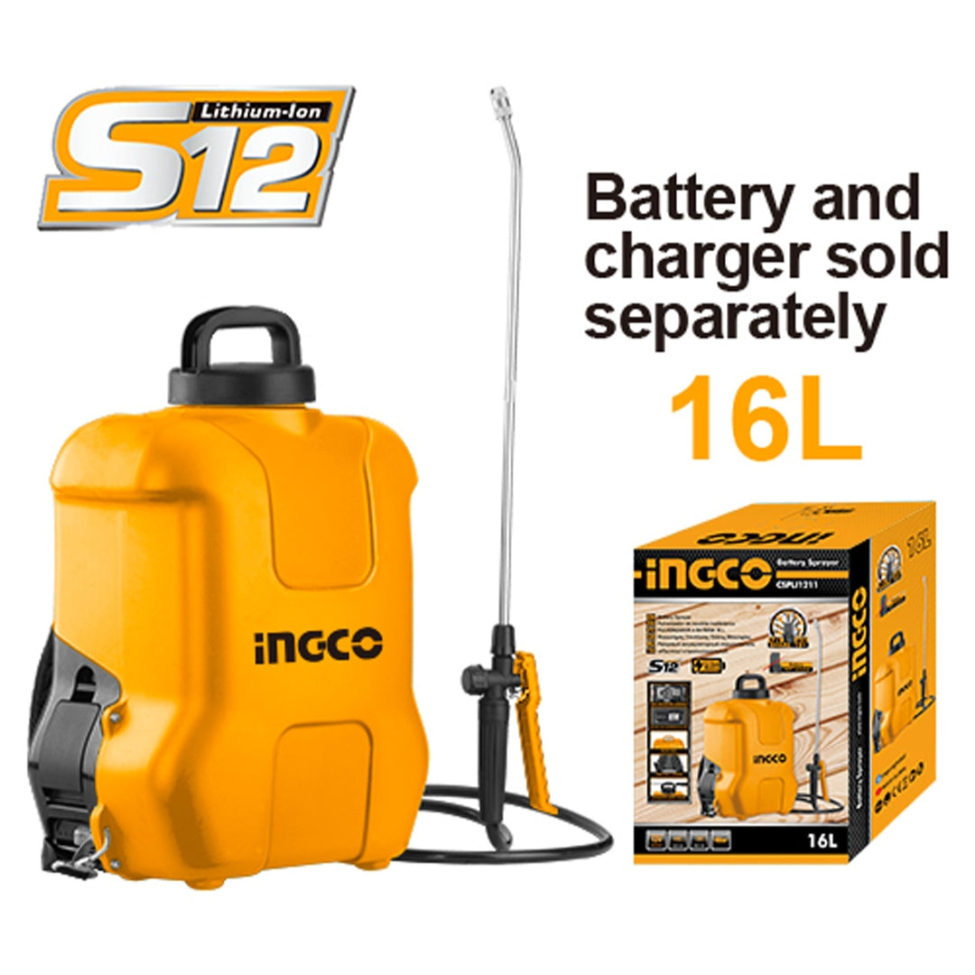 S12 12V Lithium-Ion Cordless Disinfectant Knapsack Sprayer CSPLI1211 ING-GT