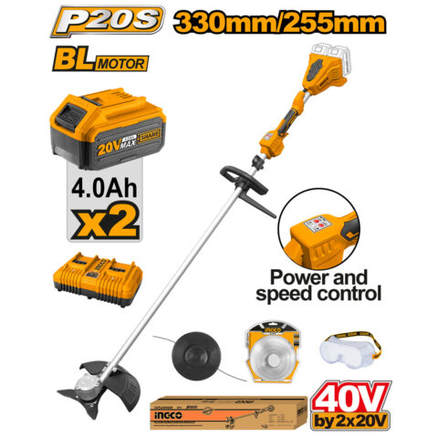 P20S 20V Cordless Lithium-Ion String Trimmer and Brushless Cutter CSTLI200285/CSTLI20028 ING-COR