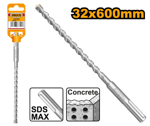 SDS MAX Masonry Hammer Drill Bit 32x600x800 Single Flute Concrete Drill ING-AC - Image 2