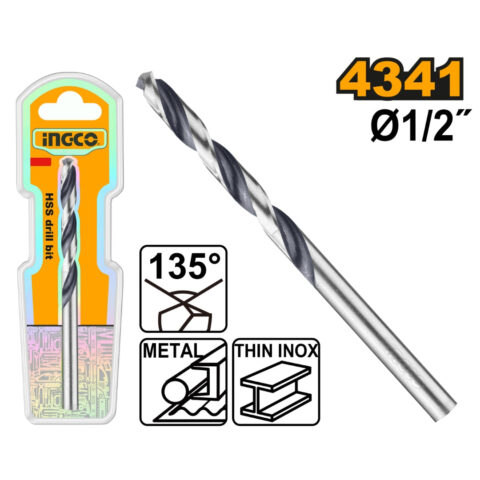 1PC/Set Industrial 4341 Hss Drill Bit 1/2inches DBT1200214 ING-AC