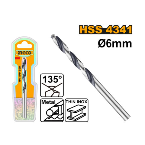 1PC/Set 4341 Hss Drill Bit 6mm DBT1200604 ING-AC
