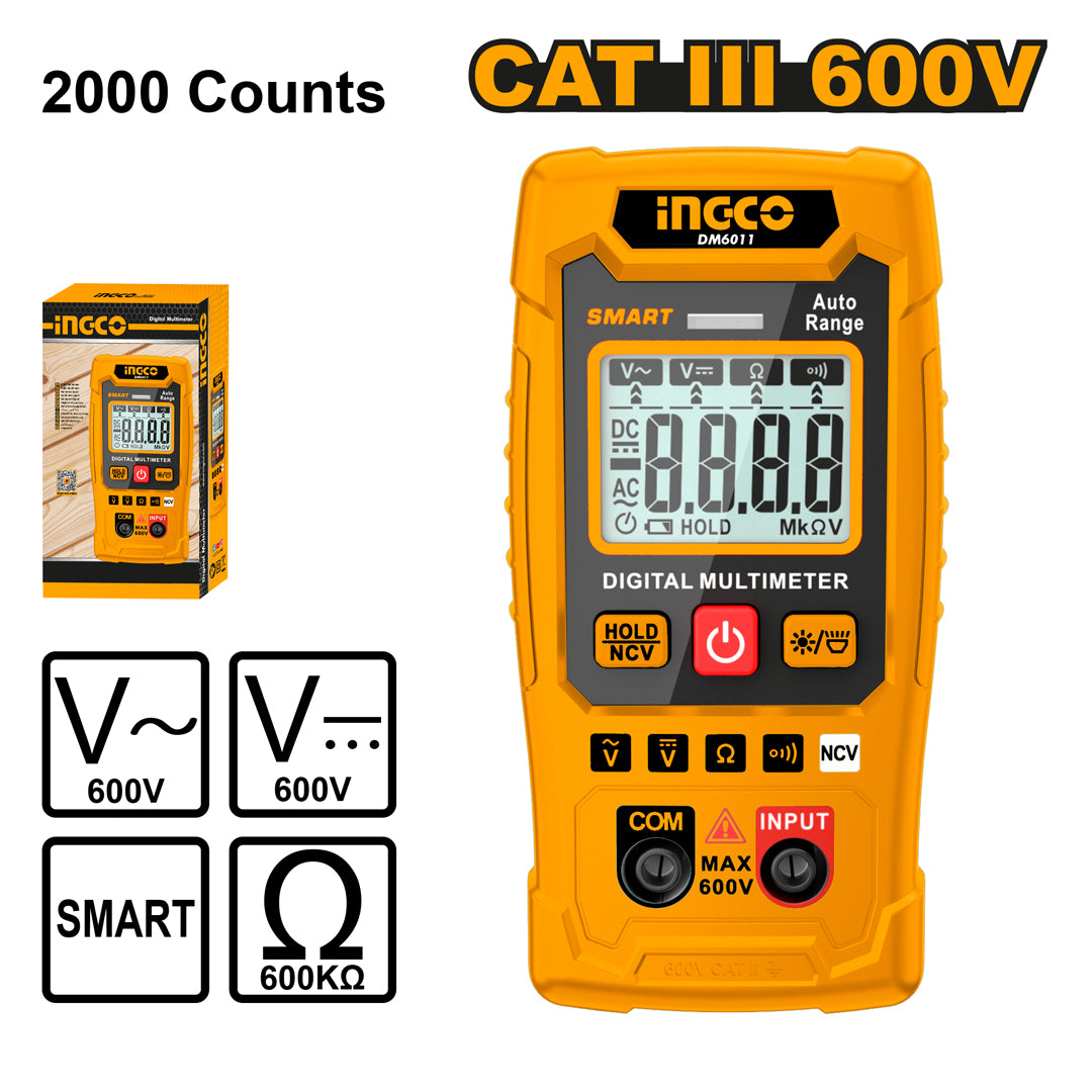 Auto Range Smart Digital Multimeter Tester DM6011 ING-MT