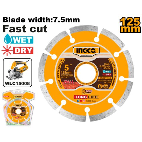 Dry Diamond Disc 125mm (5") x 22.2mm DMD011254 ING-AC