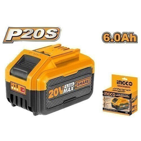 P20S 20V Lithium-Ion Battery Pack 6.0Ah for Cordless Power Tools FBLI2060 ING-AC