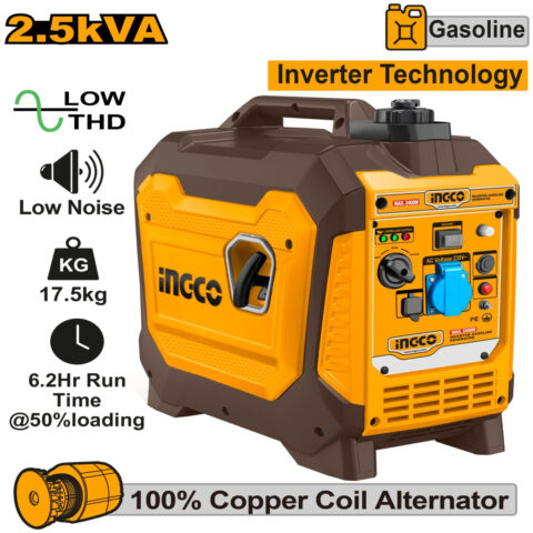 Inverter Gasoline Generator 2.5KVA 220-240V 60Hz GEI25006-5P ING-EN