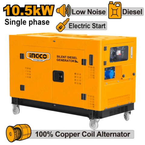 26Liters Fuel Tank Silent Diesel Generator (12KVA/220-240V~) GSE125001-5P