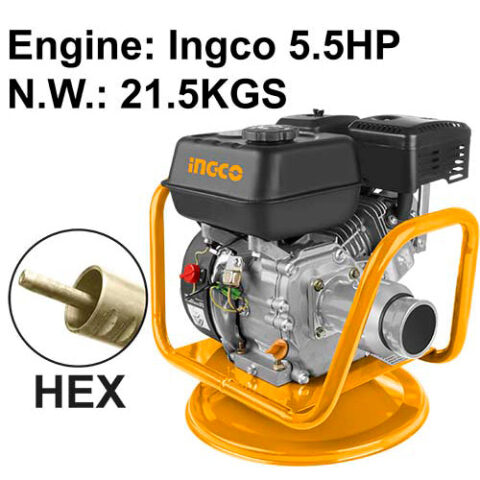 Industrial Gasoline Concrete Vibrator Hex Type 5.5HP 4000W GVR-22 ING-EN