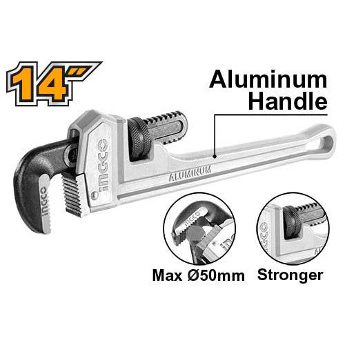 Pipe Wrench 14 Inch Aluminum Handle HALPW0114 ING-HT