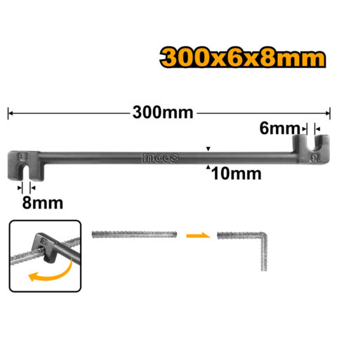 Bending Bar Metal Rod Tool Bend 300mm HBB06081 ING-HT
