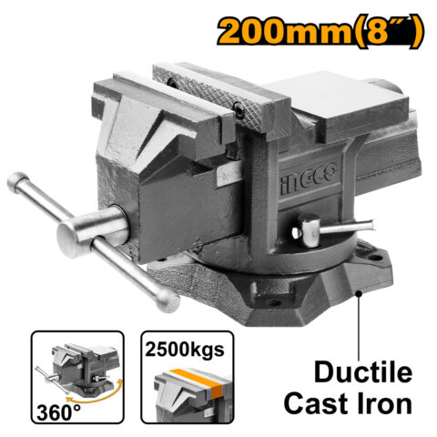 Bench Vise Gato 8 Inches with Anvil HBV088 ING-HT