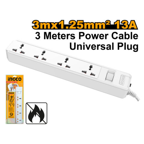 4 Ways Extension Cord Cable Wire Universal Socket HES23042V ING-AC