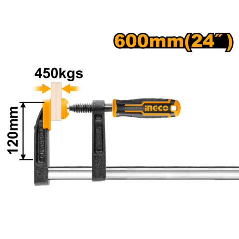 120 x 600mm F-Clamp HFC021205 ING-HT