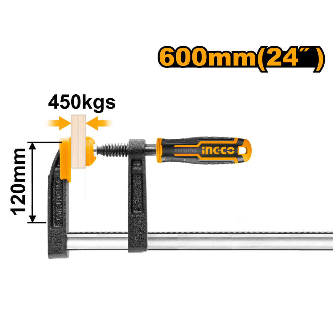 120 x 600mm F-Clamp HFC021205 ING-HT