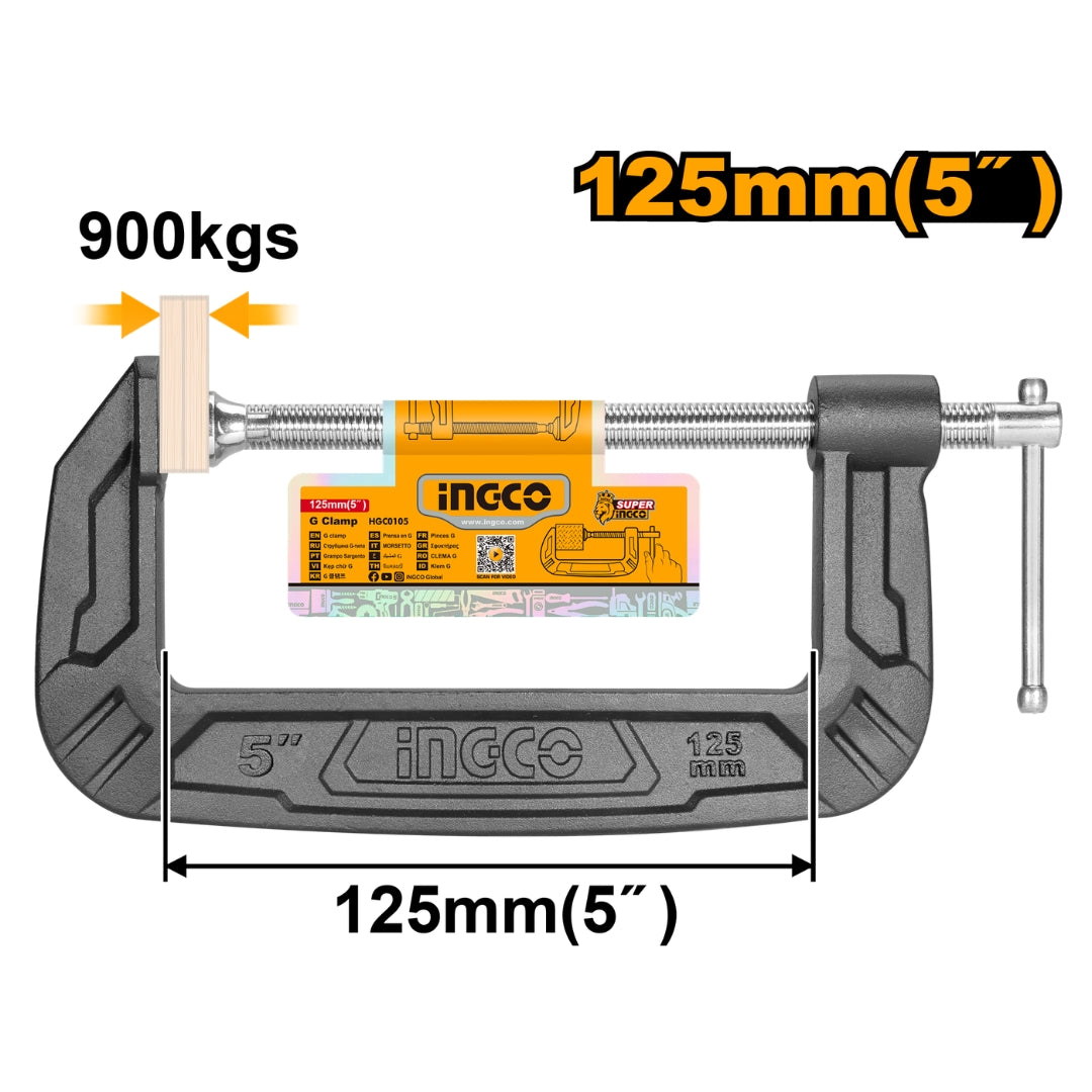 G-Clamp Cast Iron 125mm HGC0105 ING-HT