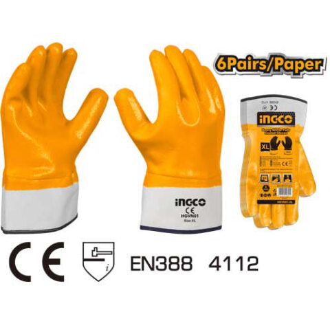 Fully Coated in Heavy Nitrile Safety Gloves XL HGVN01 ING-SE