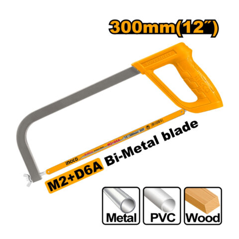 12 Inches Hacksaw Frame Hack Saw Lagare with Blade 300mm HHFS3058 ING-HT