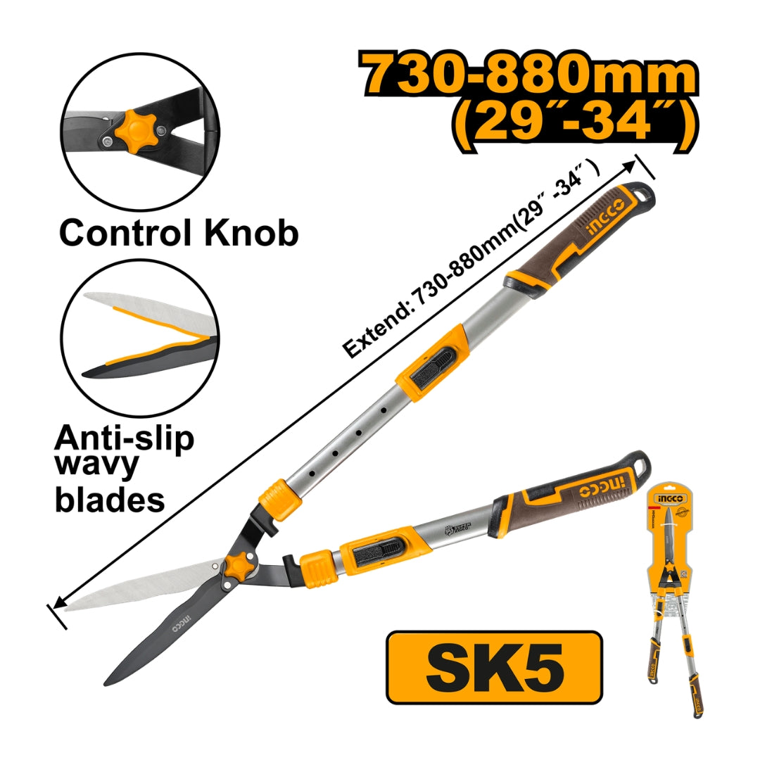 710-860mm Telescopic Hedge Shear Grass Cutter (Blade) Scissors Trimmer HHS6306 ING-HT