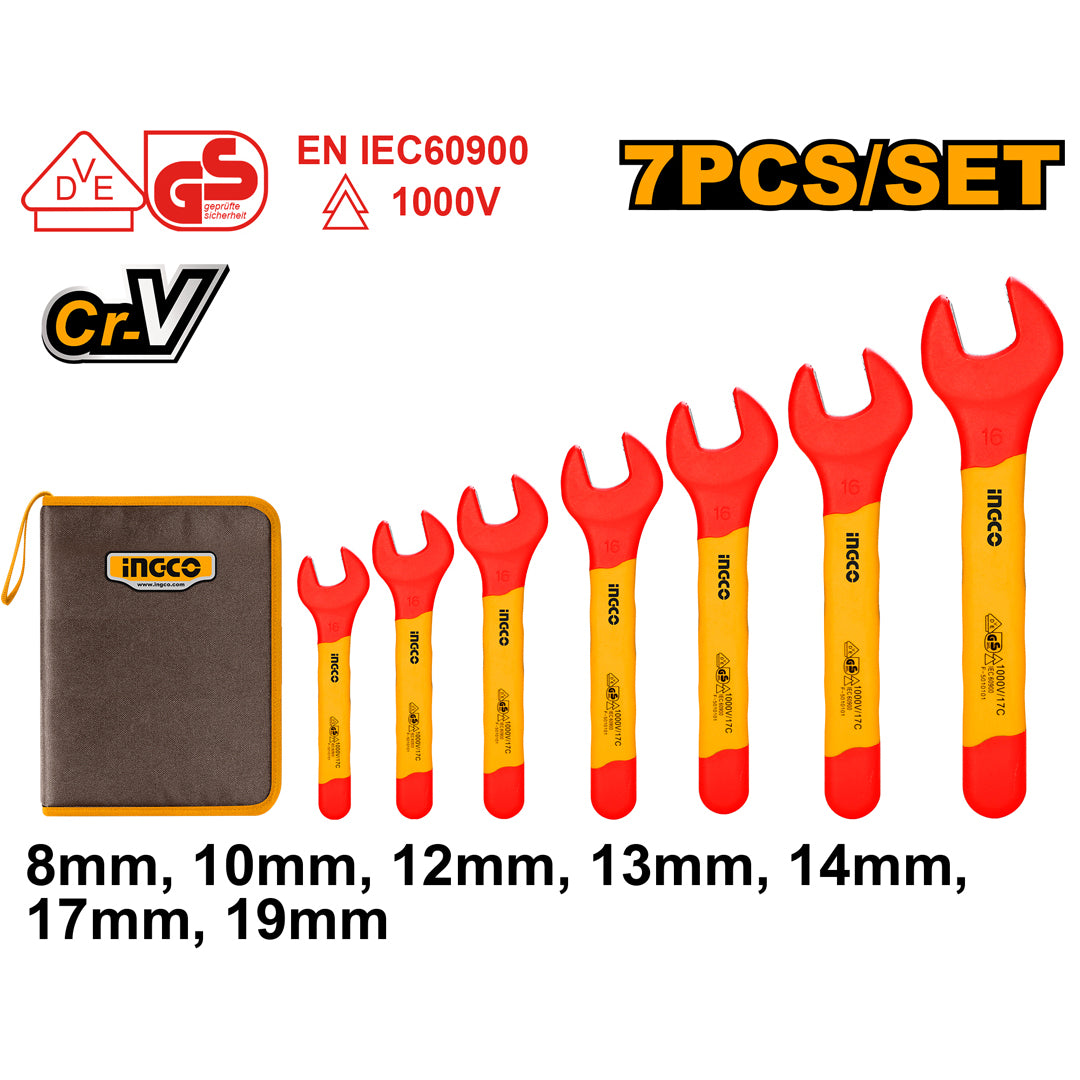 7 Pcs Insulated Open End Spanner Set HKISPA0701 ING-HT