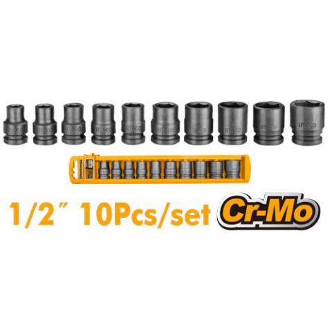 10Pcs 1/2 Inch Industrial Impact Driver Socket Set HKISSD12101 ING-AC