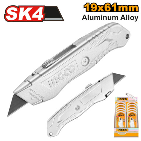19mmx61mm Super Select Aluminum Body Snap-Off Blade Utility Knife Cutter HKNS11615 ING-HT