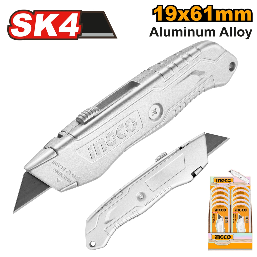 19mmx61mm Super Select Aluminum Body Snap-Off Blade Utility Knife Cutter HKNS11615 ING-HT