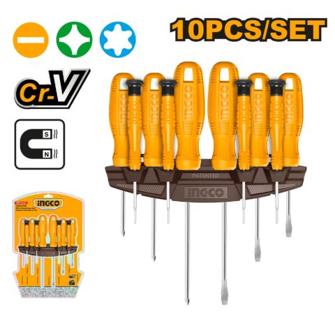 10 Pcs Screwdriver and Precision Screw Driver Set HKSD1058 ING-HT