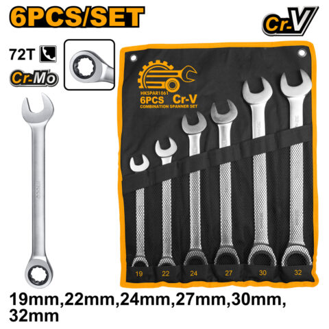 6 Pcs Combination Spanner Set 19-32mm HKSPAR1061 ING-HT